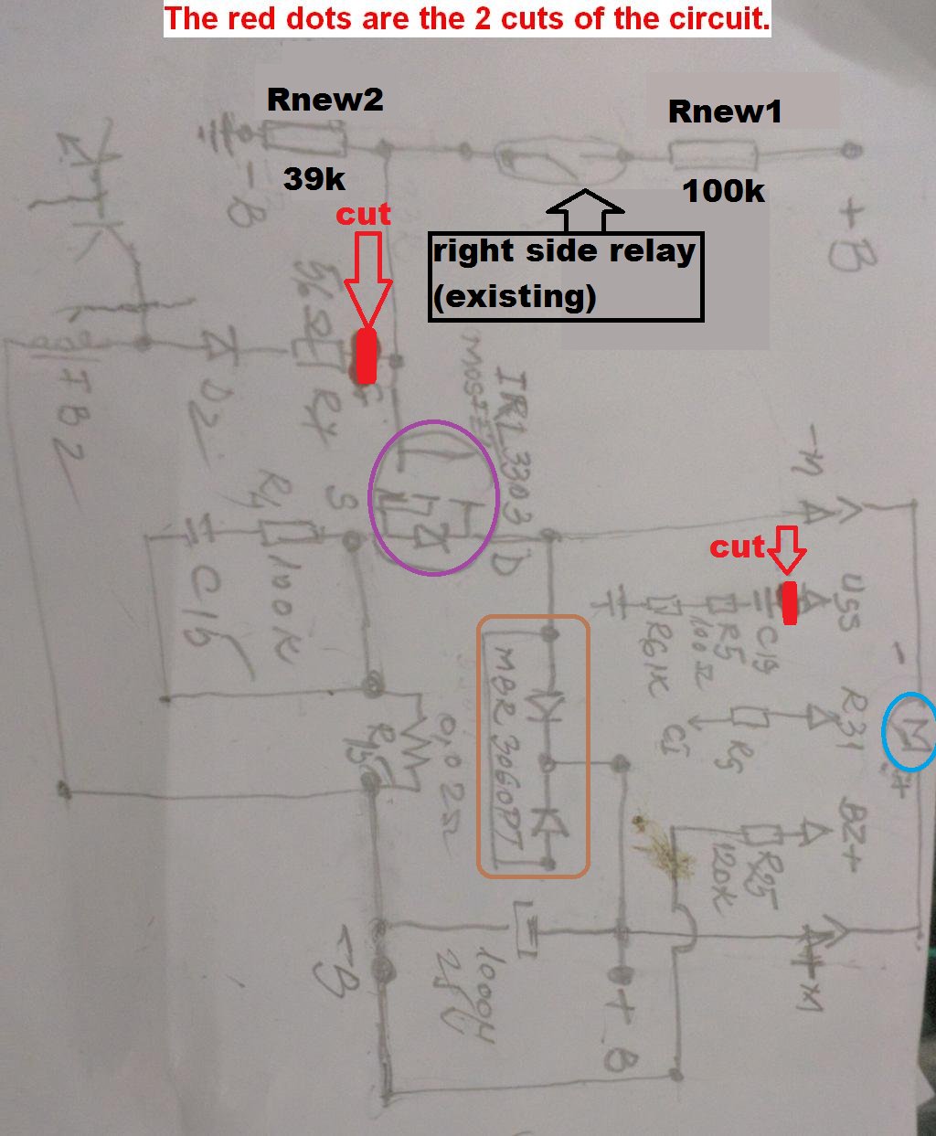 simplified schematic of Sea Doo GTI Electronics CVI board
